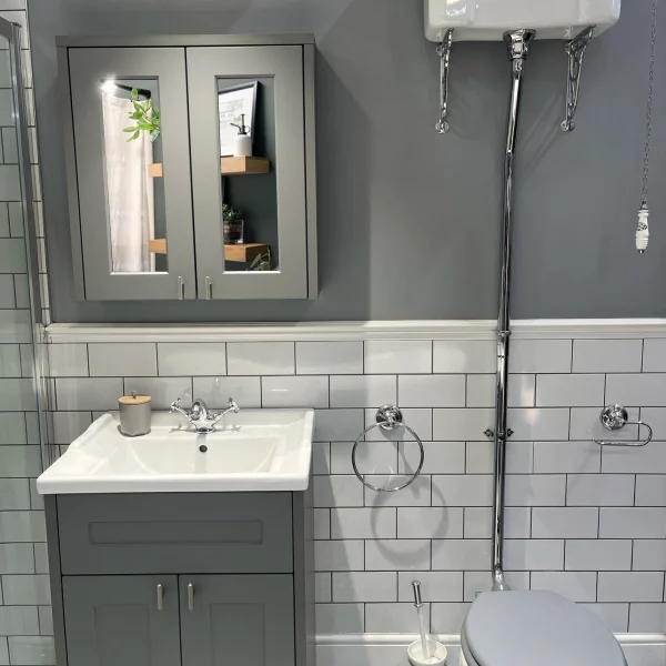 Finished bathroom renovation by T&T Contractors