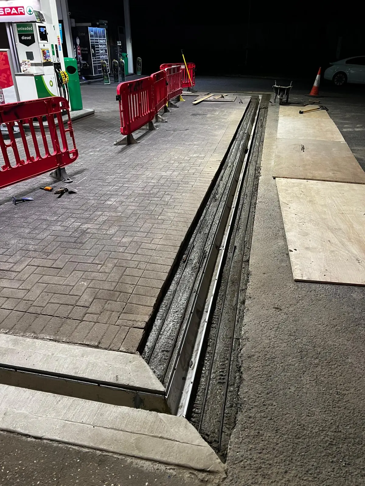 Commercial forecourt ACO drainage