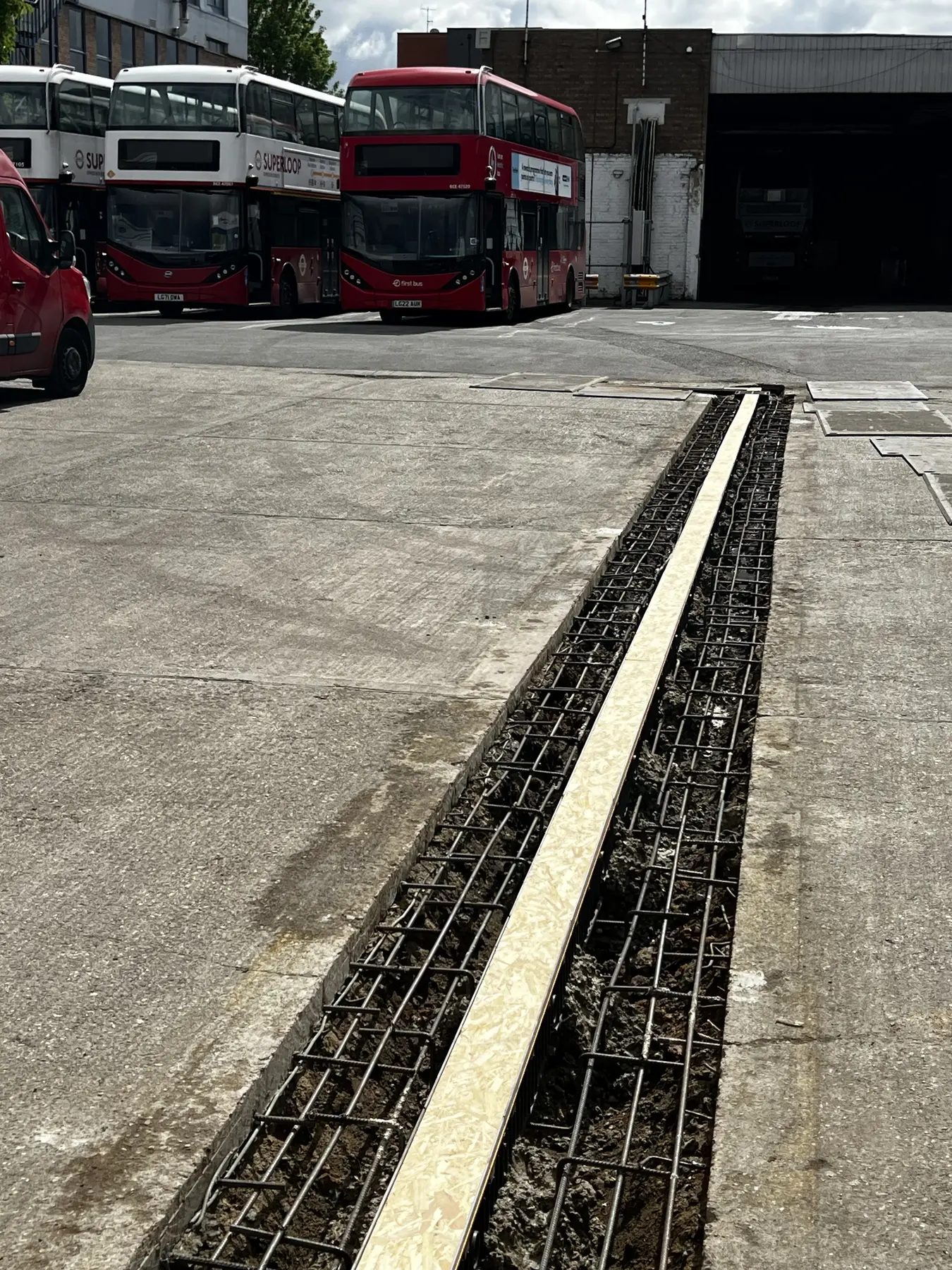 Commercial ACO drain installed