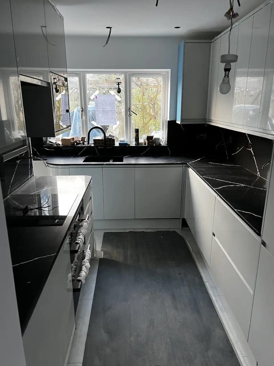 Complete white kitchen renovation