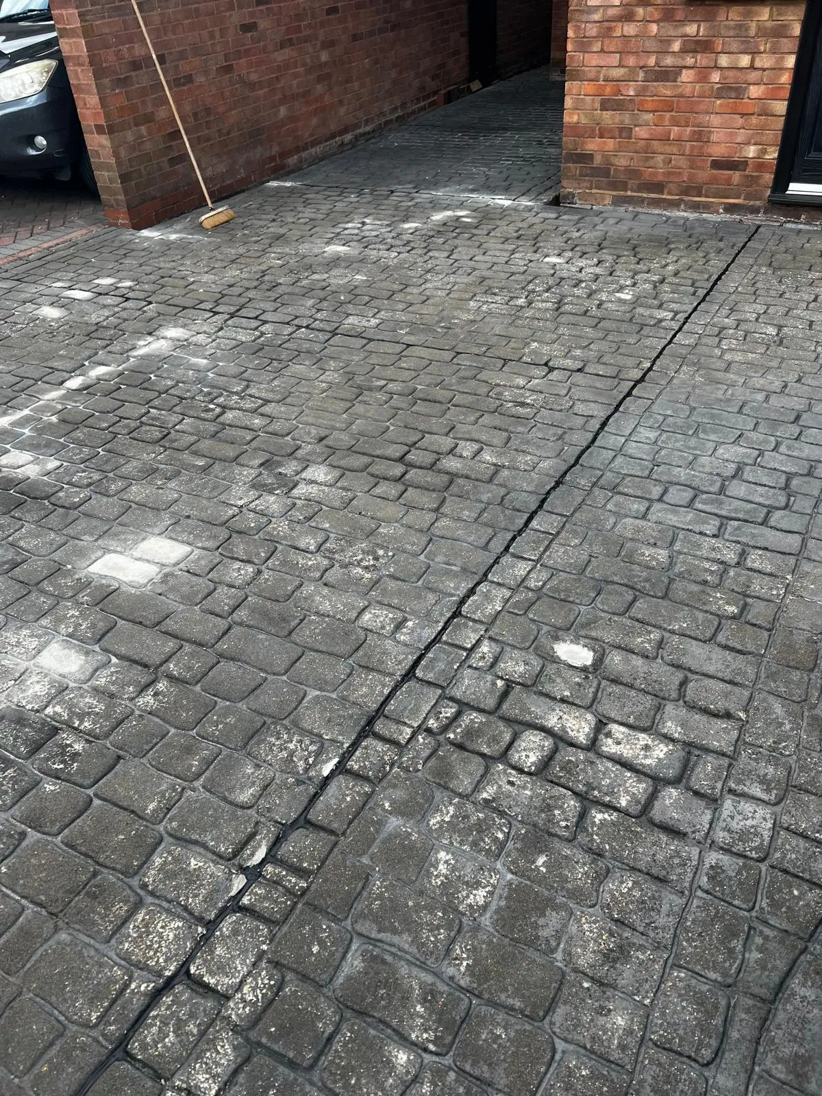 Existing driveway condition before refurbishment
