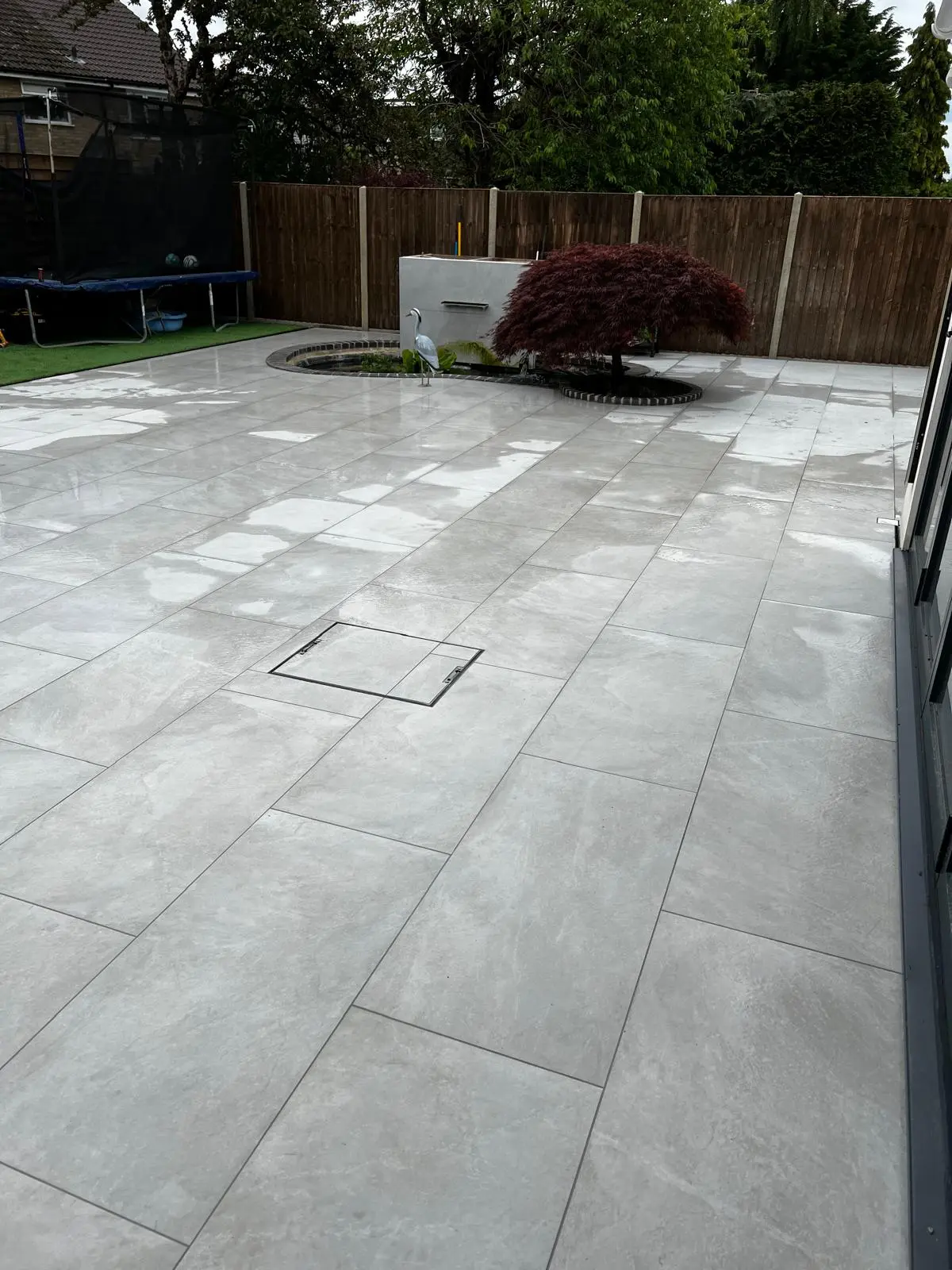 Finished garden patio