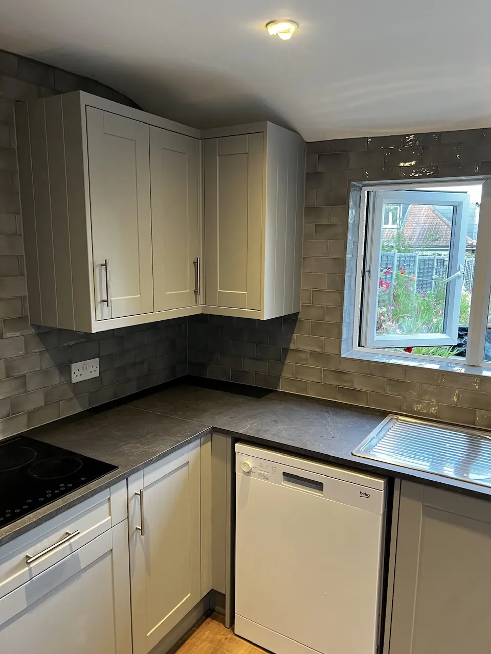 Completed grey kitchen renovation