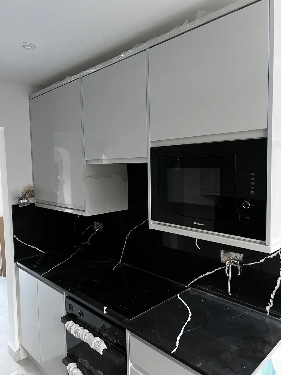 Modern white kitchen cabinetry